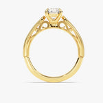 Stunning 1.0 CT Round Moissanite Engagement Ring with Milgrain Pave Design 3
