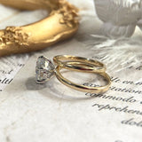 3.0 CT Round Shaped Moissanite Bridal Ring Set With Solitaire Style 2