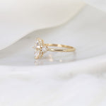 Stunning 1 CT Marquise Moissanite Engagement Ring with Cluster Design 2