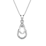 Round Cut Cubic Zirconia in 925 Sterling Silver Necklace 3