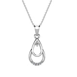 Round Cut Cubic Zirconia in 925 Sterling Silver Necklace 3