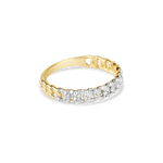 Stunning 0.20 TCW Round Moissanite Stones Linked Stones Wedding Bands 5
