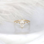 Stunning 1 CT Marquise Moissanite Engagement Ring With Dainty Design 1