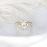 Stunning 1 CT Marquise Moissanite Engagement Ring With Dainty Design 1