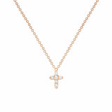 0.50 TCW Round Cut Moissanite Diamond Cross Pendant Necklace in Solid Gold 10