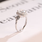 Stunning 1.0 - 2.0 CT Oval Moissanite Engagement Ring with Cluster Design 10