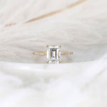 Stunning 2.6 CT Emerald Moissanite Engagement Ring with Pave Design 1