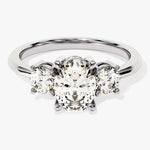 Stunning 1.0-2.0 CT Oval Moissanite Engagement Ring with Tree Stone Design 4
