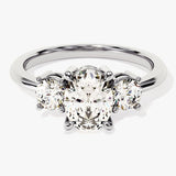 Stunning 1.0-2.0 CT Oval Moissanite Engagement Ring with Tree Stone Design 4