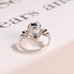 Stunning 1.0 - 2.0 CT Oval Moissanite Engagement Ring with Cluster Design 5