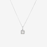 Round Cut Cubic Zirconia in 925 Sterling Silver Necklace 3