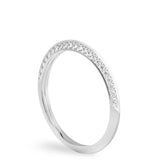 Stunning 0.20 TCW Round Moissanite Stones Two Rows Wedding Bands 2