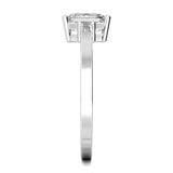 Stunning 0.5 CT Emerald Moissanite Engagement Ring With Three Stone Design 4