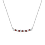1.38 TCW Round Garnet Lab Made Diamond- January Birthstone Necklace 8