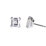 Round Cut Cubic Zirconia in 925 Sterling Silver Earrings 2