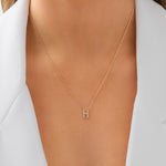 Round Cut Cubic Zirconia in 925 Sterling Silver Necklace 4