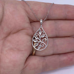 Round Cut Cubic Zirconia in 925 Sterling Silver Necklace 3