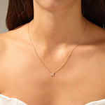 0.40 CT Marquise Moissanite Diamond Clover Pendant Necklace in Solid Gold 5