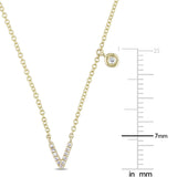 Round Cut Cubic Zirconia in 925 Sterling Silver Necklace 10