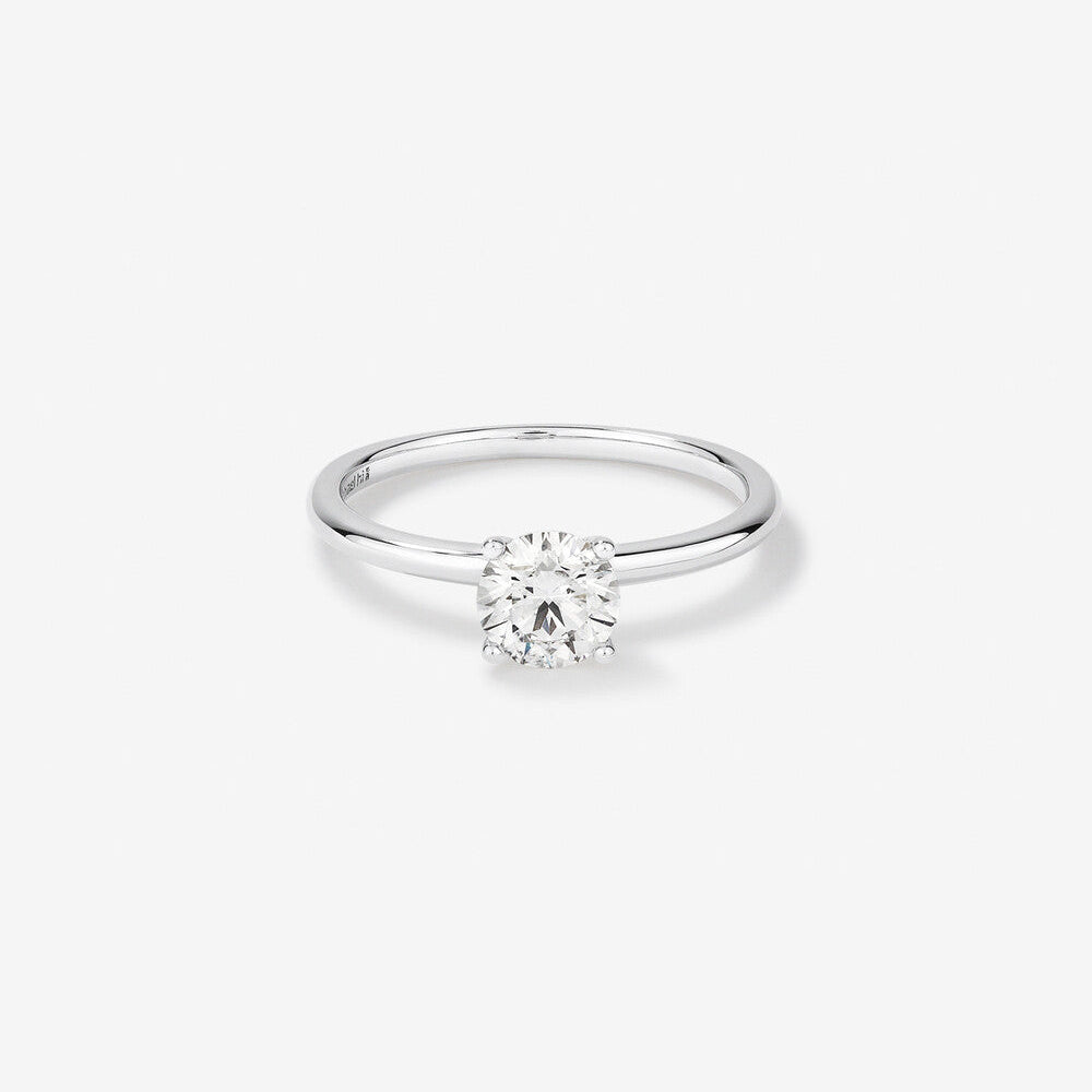 Stunning 0.70 CT Round Moissanite Engagement Ring In Solitaire Design 1
