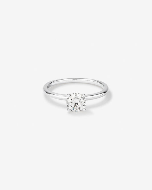 Stunning 0.70 CT Round Moissanite Engagement Ring In Solitaire Design 1