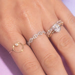 Stunning 1.70 TCW Emerald Moissanite Stones Half Eternity Wedding Bands 4