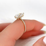 Stunning 2.80 CT Marquise Moissanite Engagement Ring with Hidden Halo Design 6
