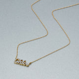 Customized Name Pendant  Necklace in Solid Gold 3