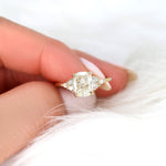 Stunning 2 CT Cushion Moissanite Engagement Ring with Cluster Design 7