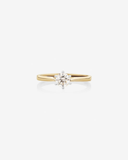 Stunning 0.50 CT Round Moissanite Engagement Ring In Solitaire Design 1