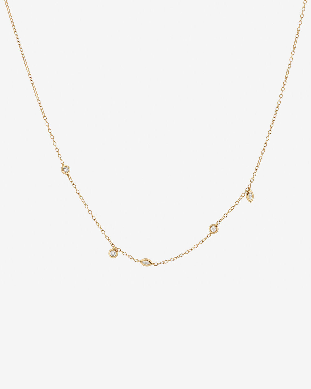 Round Cut Cubic Zirconia in 925 Sterling Silver Necklace 1