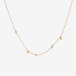 Round Cut Cubic Zirconia in 925 Sterling Silver Necklace 1