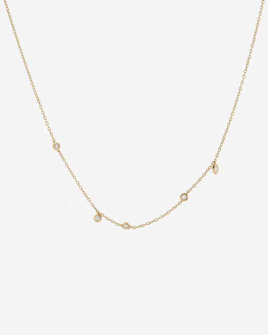 Round Cut Cubic Zirconia in 925 Sterling Silver Necklace 1