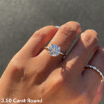 Stunning 3.50 CT Round Moissanite Engagement Ring with Solitaire Design 4