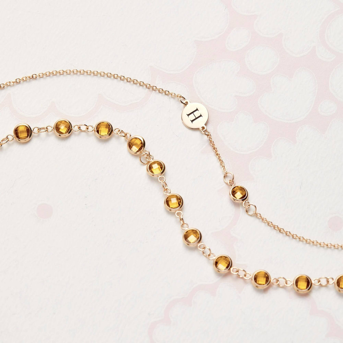 4.5 TCW Round Citrine Lab Made Diamond- November Birthstone Bracelet 9