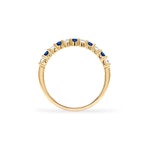 0.33 TCW Round Sapphire Lab Made Diamond- September Birthstone Wedding Band 4