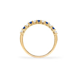 0.33 TCW Round Sapphire Lab Made Diamond- September Birthstone Wedding Band 4