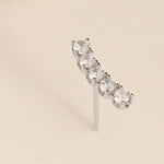 0.30 TCW Round Cut Moissanite Stud Earrings in Gold 4