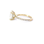 Stunning 3.0 CT Cushion Moissanite Engagement Ring with Hidden Halo & Pave Design 6