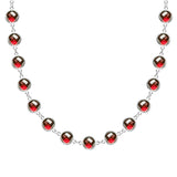 15.38 TCW Round Garnet Lab Made Diamond- January Birthstone Necklace 7