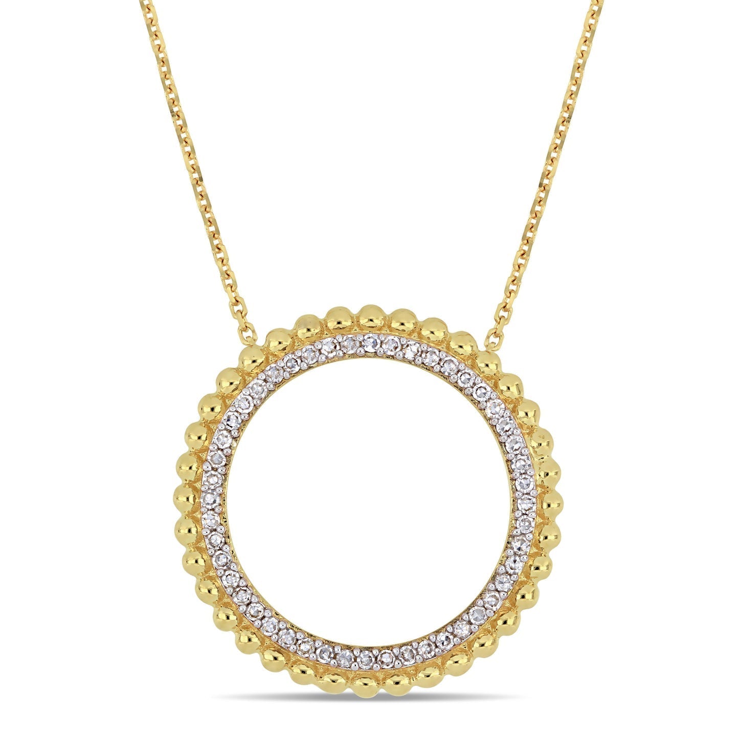 Round Cut Cubic Zirconia in 925 Sterling Silver Necklace 2