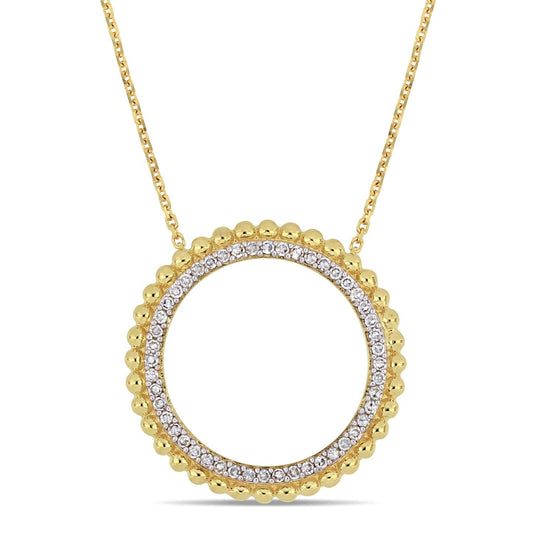 Round Cut Cubic Zirconia in 925 Sterling Silver Necklace 2