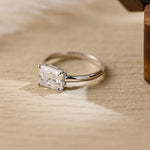 Stunning 3.0 CT Radiant Moissanite Engagement Ring with Solitaire Design 1