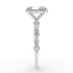Stunning 2.11 CT Oval Moissanite Engagement Ring with Dainty Pave Design 7