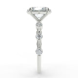 Stunning 2.11 CT Oval Moissanite Engagement Ring with Dainty Pave Design 7