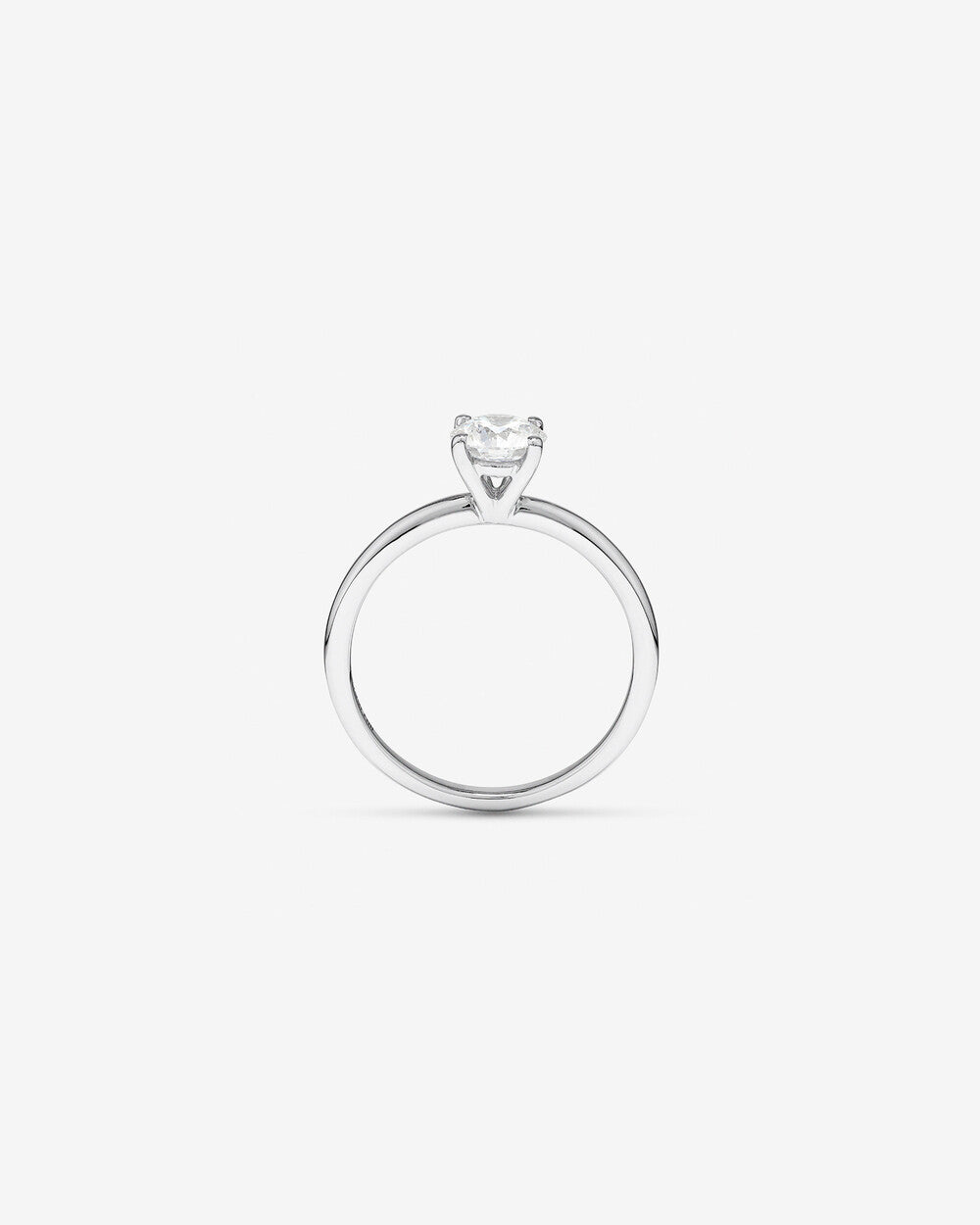 Stunning 0.7 CT Round Moissanite Solitaire Design Engagement Ring 2
