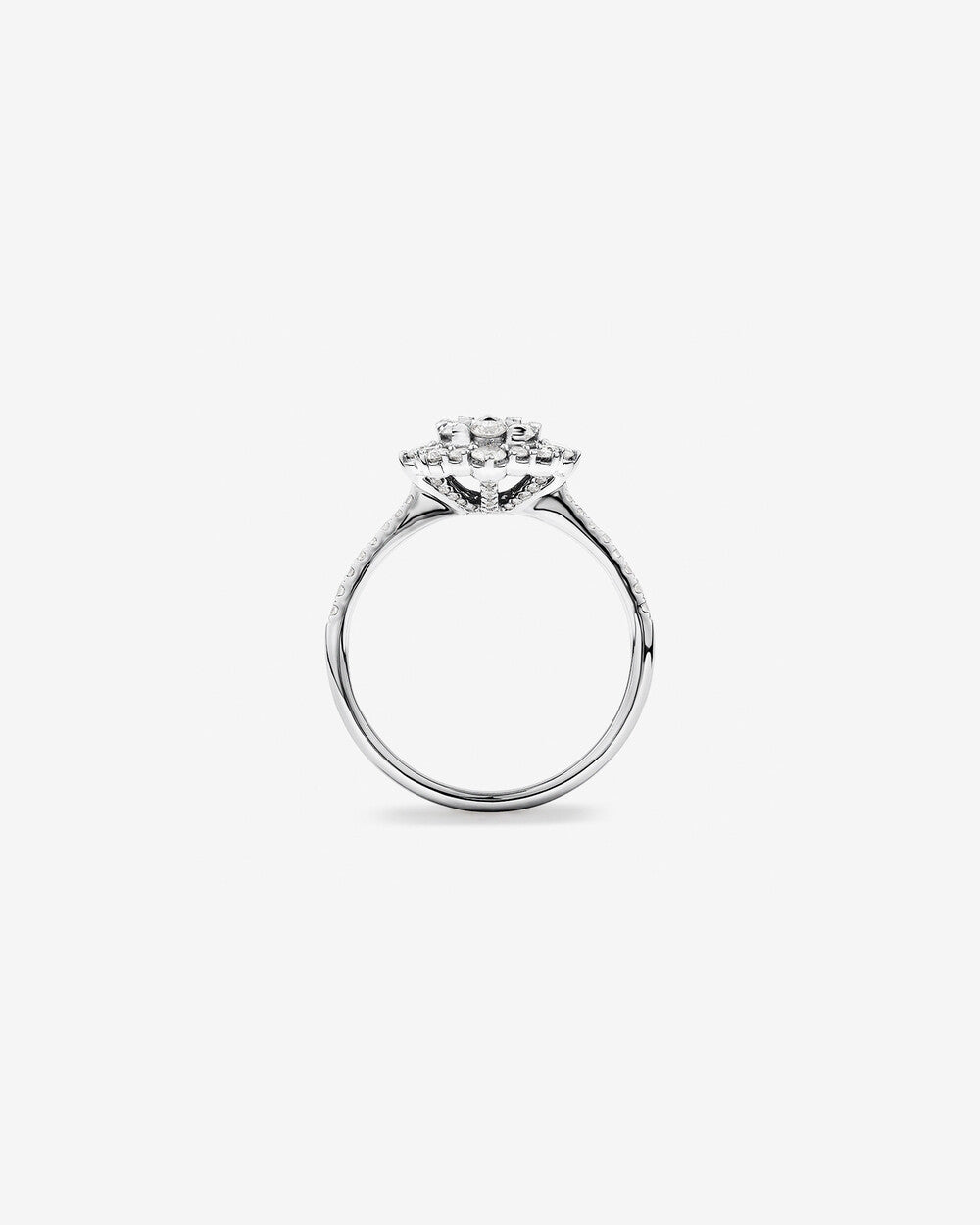 Stunning 0.93 TCW Round Moissanite Engagement Ring With Halo & Pave Design 2