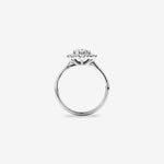 Stunning 0.93 TCW Round Moissanite Engagement Ring With Halo & Pave Design 2