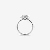 Stunning 0.93 TCW Round Moissanite Engagement Ring With Halo & Pave Design 2