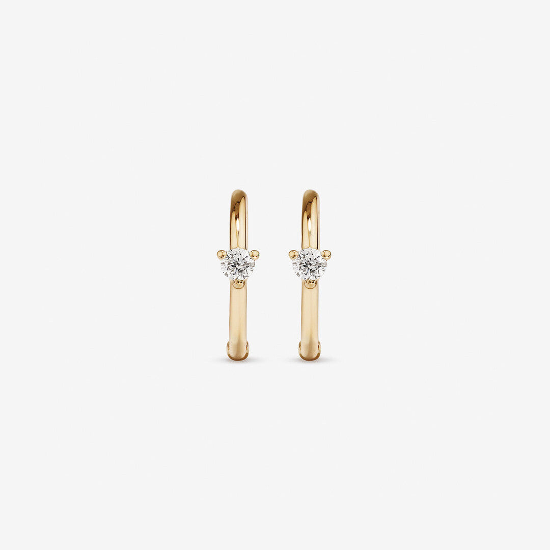Round Cut Cubic Zirconia in 925 Sterling Silver Earrings 2